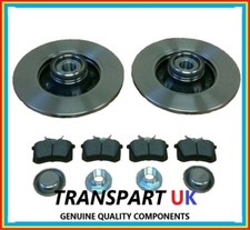 *CITROEN BERLINGO REAR BRAKE DISCS AND PADS 1.6 DIESEL HDI 08 TO 15 C/W BEARINGS