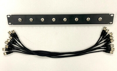 8 Antenna Front Mount Kit fits Shure, Sennheiser, AKG 20'' GOLD BNC Cables FMP820