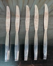  5 Oneida COMMUNITY Stainless Flatware FROSTFIRE Dinner Knives 9" Knife VGUC