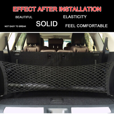 Elastic Cargo Net For Cadillac Escalade, Chevy Suburban/Tahoe, GMC Yukon (2021-2025) - Trunk Organizer, Black Mesh
