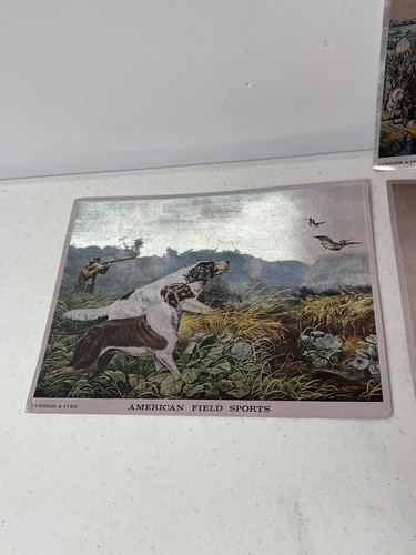 Juego De Colección De 3 Tarjetas Postales De Colección De Lámina Grabada Dufex Carrera De Caballos Caza Aves - Imagen 5 de 7