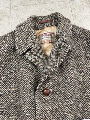 McGregor Tweedchester Coat 50s 60s Vtg Johnny Depp Donegal Fleck