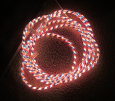 24' Red/White/Blue LED Rope Light Plug  Twist Connect Extendable up to 300 ft.