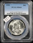 1955 Franklin Half Dollar 50c PCGS MS64
