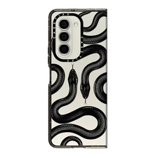 Impact Case for Galaxy Z Fold 5 - Black Kingsnake - Clear Black
