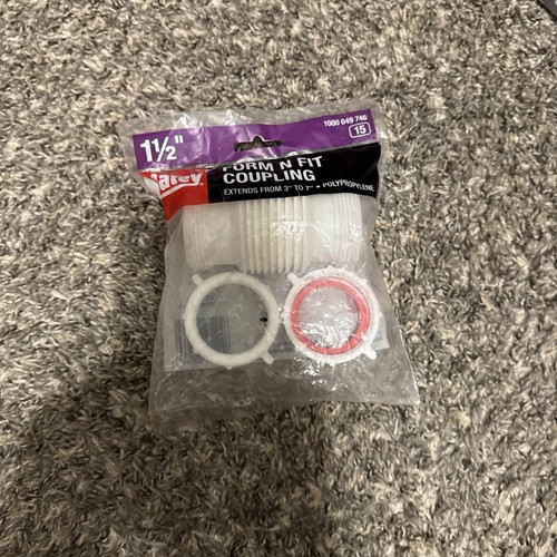 Oatey 1-1/2 in. x 1-1/2 in. Form-N-Fit White Plastic Double Slip-Joint Free Ship - Picture 8 of 9
