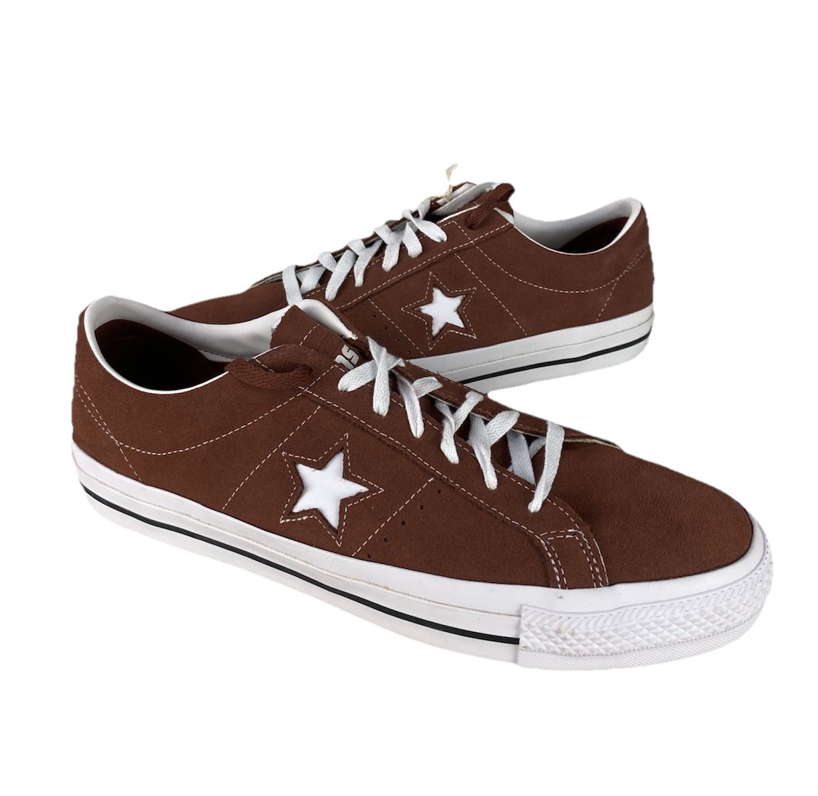 NEW Converse One Star Pro Ox Suede Shoes Red Oak White Mens 