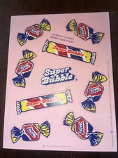 Vintage Rare 1984 HALLMARK Scratch & Sniff Sticker Sheet SUPER BUBBLE Gum