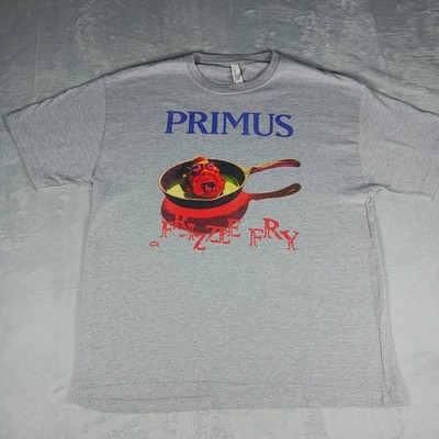 Primus Frizzle Fry T-Shirt Grey Adult Large Graphic Band Tee Modern Reproduction