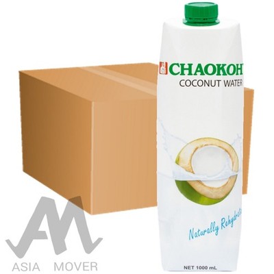 Chaokoh - Ganzer Karton 100% Kokoswasser  Kokosnusswasser 12 x 1 Liter
