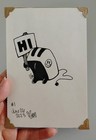 Original Signed Drawing Toaster From Book 4x6 OOAK HI Sign Cute Smiley Friendly — photo 4