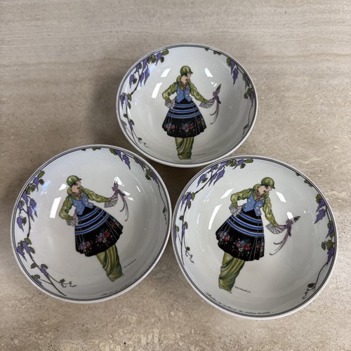 Set Of 3 Villeroy & Boch Design 1900 Fruit/ Dessert Bowls 4.75" Diameter