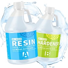 1 Gallon Clear 2-Part Epoxy Resin Kit - Self-Leveling, Food-Safe Countertop