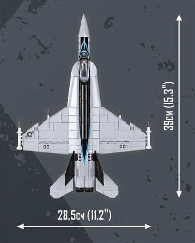 COBI 5805 F/A-18E Super Hornet Top Gun Building Blocks, Silver - Picture 9 of 10