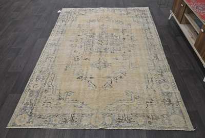 #ad Oushak 5x8Turkish RugvintageanatolianBEIGEkilimBohemianhandmadewool $290.00