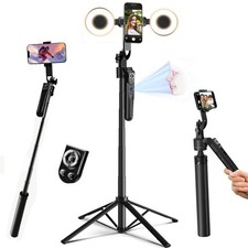 Auto Face Tracking Tripod for iPhone with Light 70.9  Selfie Stick Tripod Sta...
