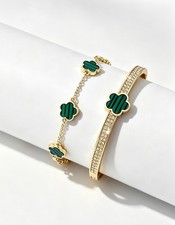 Women's Bracelet  Bangle 2  Piece Set with Elegant Gift Box, Ideal for Daily Wea
