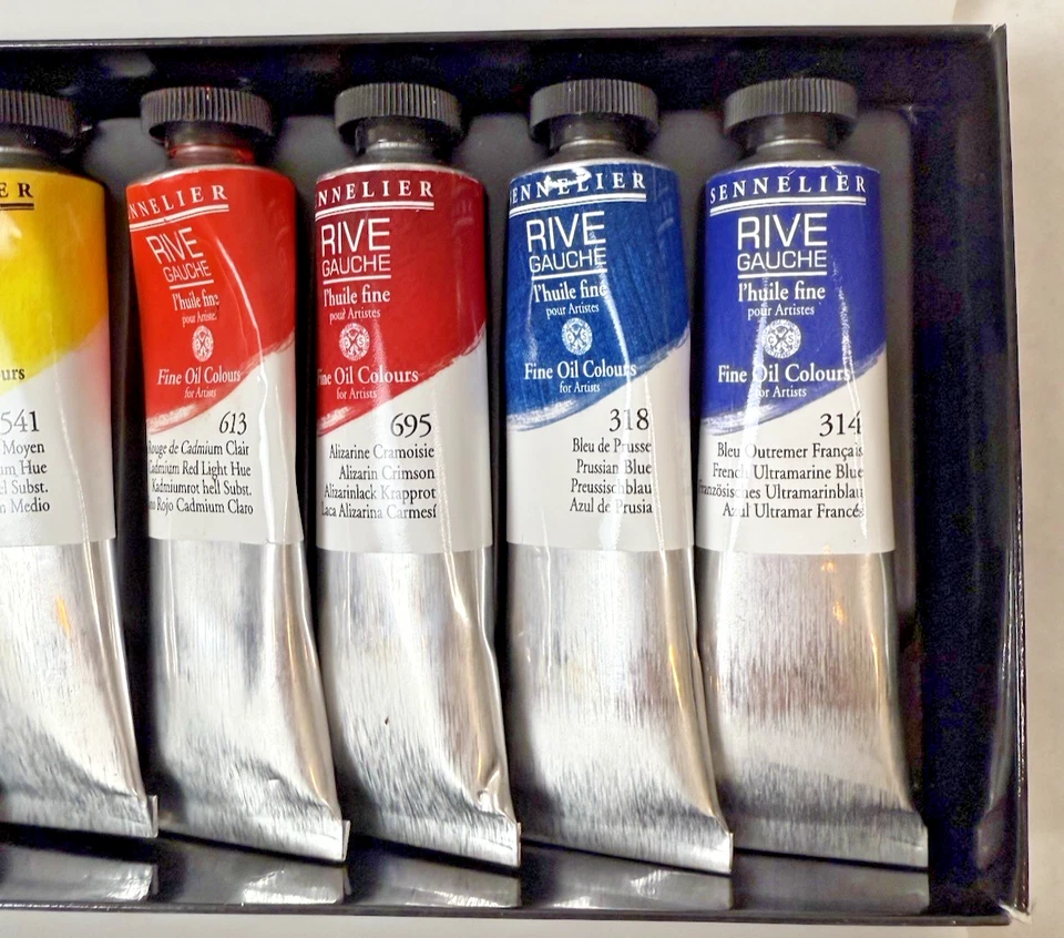 Sennelier Rive Gauche Artists Oil Color - Set of 10 - 21 ml - only 1 tube opened - Image 4 of 4