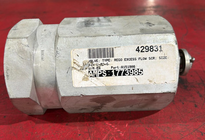 NEW REGO 3'' X 3'' EXCESS FLOW VALVE A1519A6