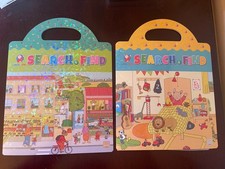 Lot Of 2 Search And Find Sticker Books Kids 2-4 Reusable Stickers Books Toddler