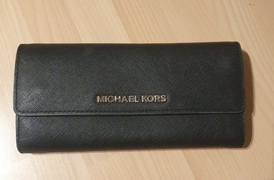 Original Michael Kors Jet Set Travel Geldbörse Wallet Portemonnaie - Schwarz