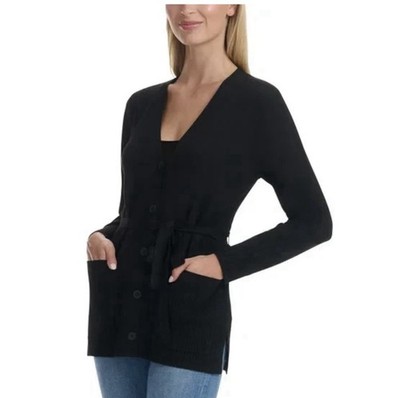 Splendid Women's Belted Button Front Long Sleeve Cardigan  W Pockets (US, L) NWT