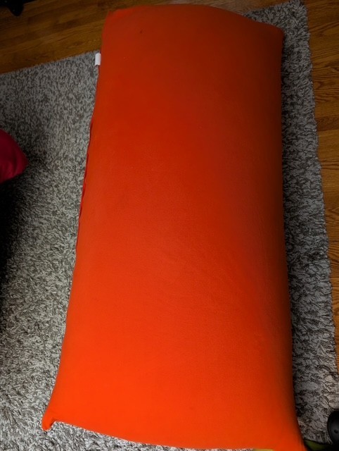 Used Yogibo Short Bean Bag Chair  - Orange 49 X 22 X 23 Inch
