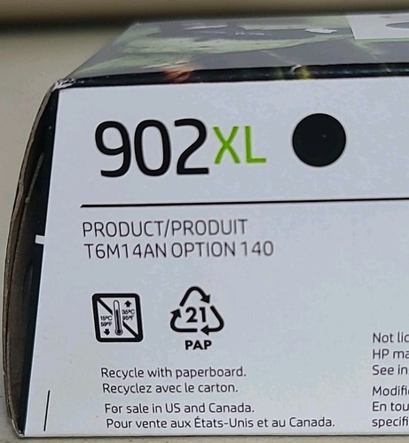 New Sealed Genuine OEM Original HP 902XL Ink Cartridge Black Exp: 7/26 - Picture 7 of 9