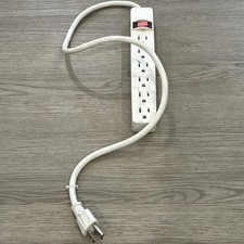 Kingtec 6 Outlet 3ft Cord - Surge Protector Power Tap Strip Circuit Breaker UL