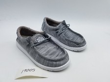 Hey Dude Wally Youth Size 3 Slip On Shoes Stone Worn once
