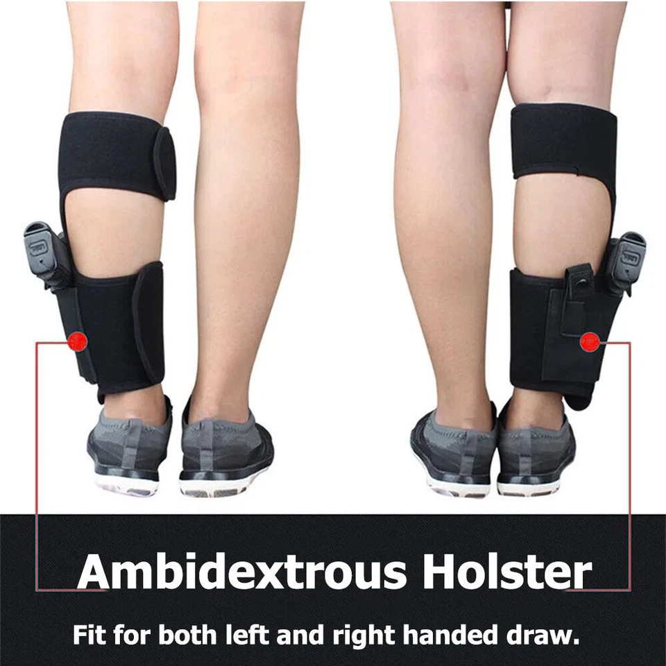 Hidden Ankle Gun Holster Leg Strap with Magazine Pocket for Concealed Carry - Image 2 of 4