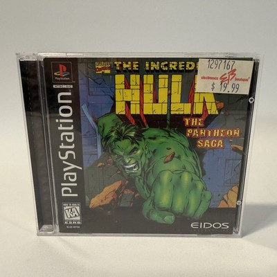 The Incredible Hulk Pantheon Saga PS1 Eidos Action Adventure Video Game CIB
