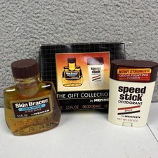 Vintage Skin Bracer by Mennen Cool Spice Aftershave & Speed Stick Deodorant