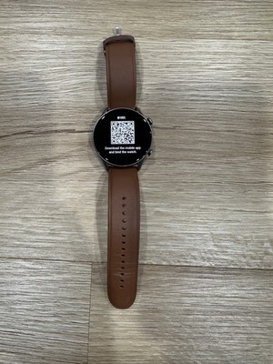 Amazfit GTR 3 Pro Aluminum Case 46mm Smart Watch w/ Brown Leather Strap (A2040)