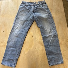 Vintage Calvin Klein Straight Leg Blasted Denim Jeans Men s Size 36x34