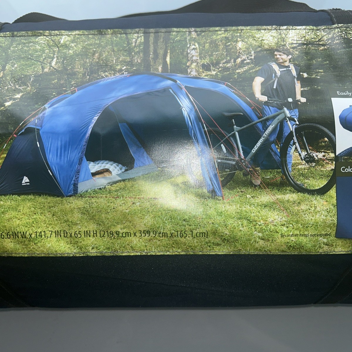 Ozark Trail 2-Person Tent w/ Oversized Vestibule Bike Shelter New