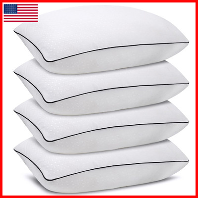 Higoom Standard Size Bed Pillows For Sleeping 4 Packluxury Hotel