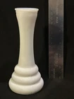 Vintage MCM Milk Glass Bud Vase White Randall Beehive 3 Ring Base VTG 50s 6"
