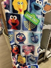 Hanukkah Sesame Street Blanket Elmo Cookie Monster 50 x70 Decorative Throw