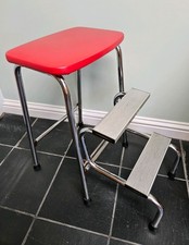 Brabantia vintage style chrome folding kitchen step stool