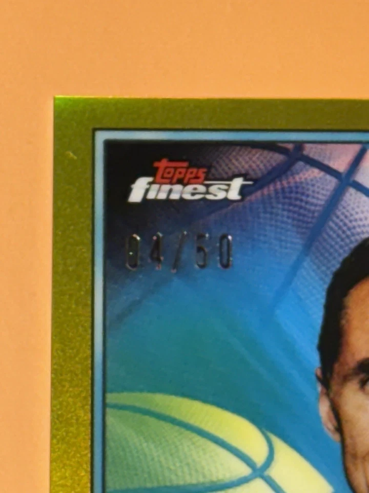 2021 Topps Finest - Steve Nash #38 Gold Refractor /50 - Image 3 of 4