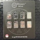 8 X 1gram PANDA Wessex Mint Silver Bar .999 Presentation Card