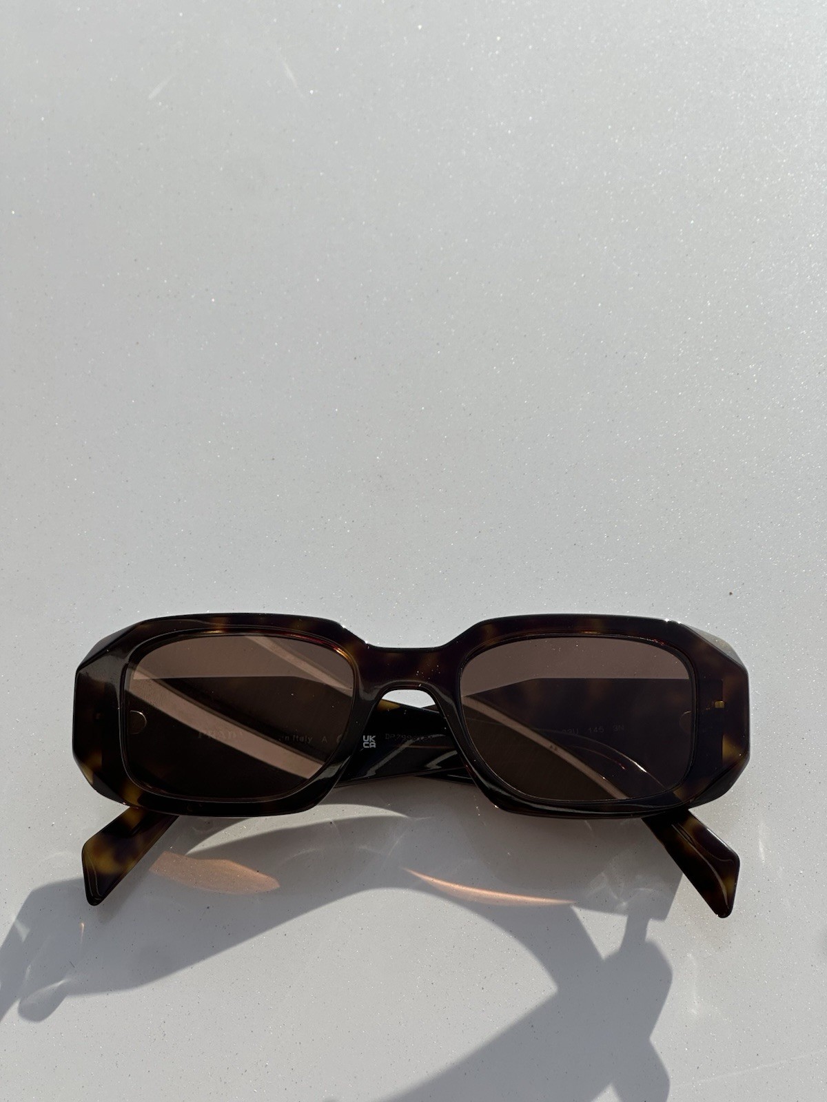PRADA Oval Sunglasses Tortoise Shell Plastic Fram… - image 2
