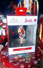 HALLMARK Barbie Doll, little Red Dress, Santa Hat, Ornament 2025 New