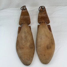 Vintage Wooden Shoe Trees Pair Adjustable Split Toe Men s Shoe Stretcher