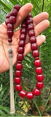 Cerry Amber Bekelite Prayer Worry Beads Kanayan Baga Subha Tasbih Tasbeeh