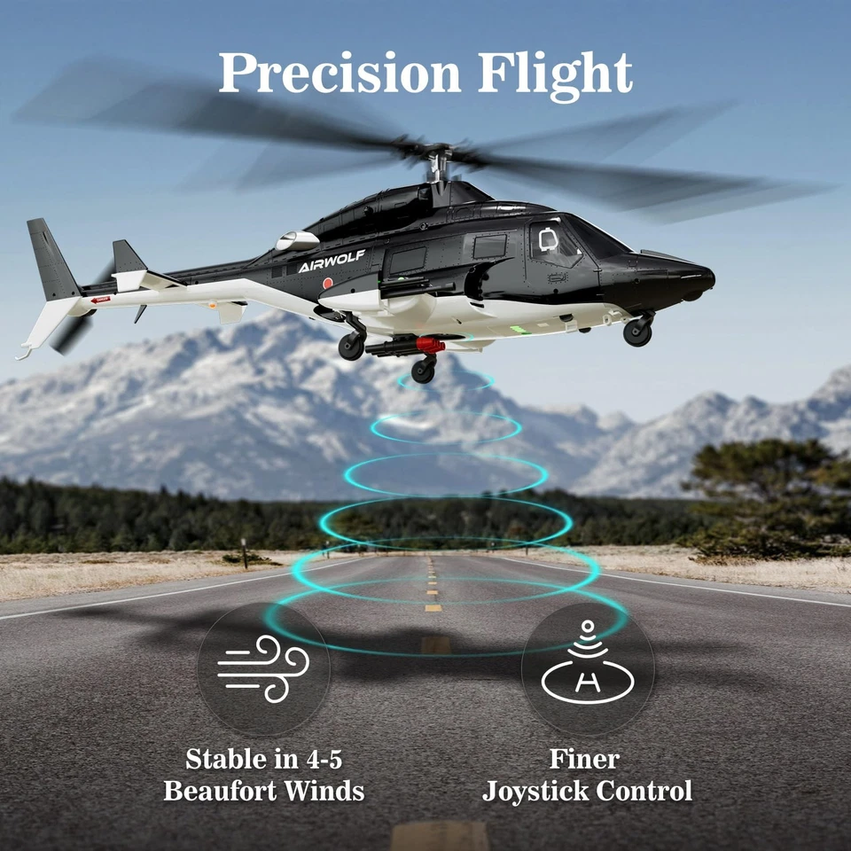 Радиоуправляемый вертолет RTF Airwolf — коллекционный вертолет с пультом дистанционного управления в масштабе 27:1... - Изображение 4 из 4