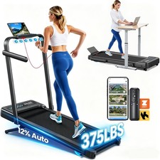 Treadmill with 12 Auto Incline Foldable Treadmill for Home 7.6 MPH Treadmill