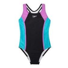 Speedo Girls Thin Strap  One Piece Swimsuit