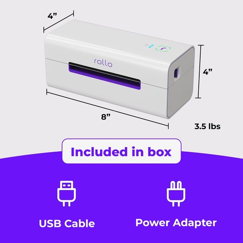 Stampante etichette spedizione wireless - stampante termica etichette Wi-Fi 4x6 per spedizione... - Foto 8 di 9